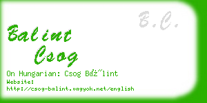 balint csog business card